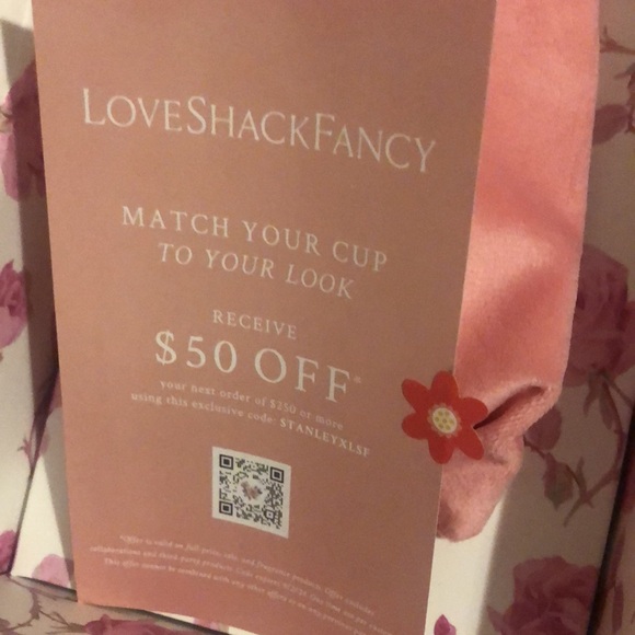 Love Shack Fancy x Stanley Ribbon Rosa 12 OZ - Picture 10 of 11